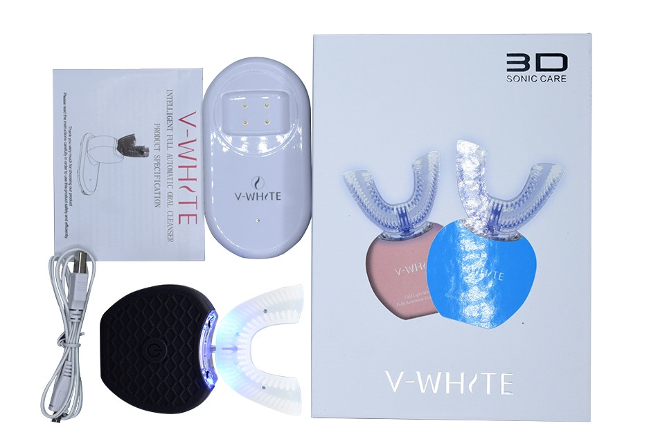 v white sonic brush