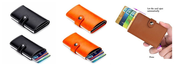 RFID protection Automatic Card Holder