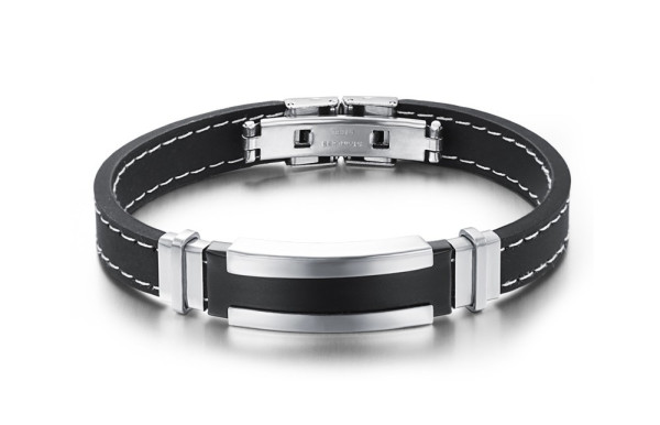 Fashion Silicone Bracelet mix Metal bracelet