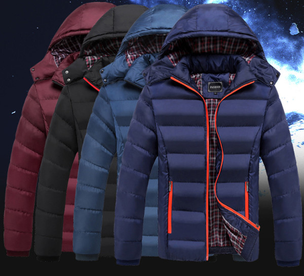 Winter Jacket Men Fashion Thermal Hooded   Casual Jacket