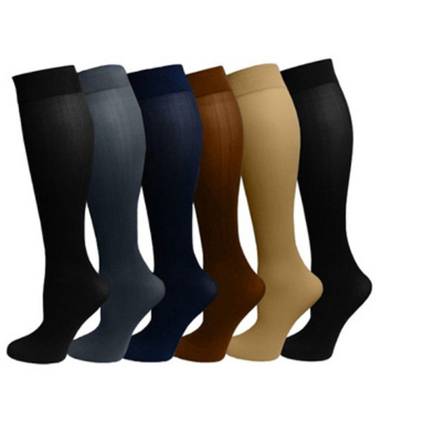 Multi-colors varicose pressure leg compression socks knee pain relief sport socks support breathable stretch football socks