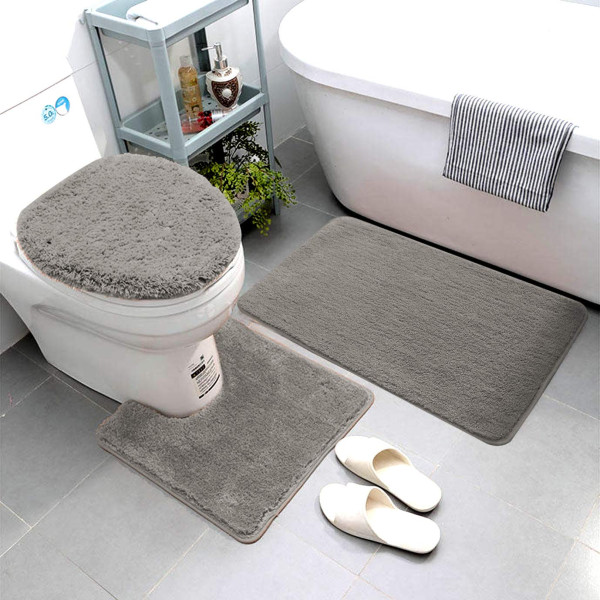 Solid Color Toilet Bathroom Three-piece Set