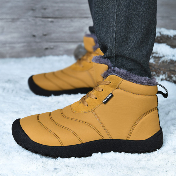 Large size soft sole mid-cut snow boots