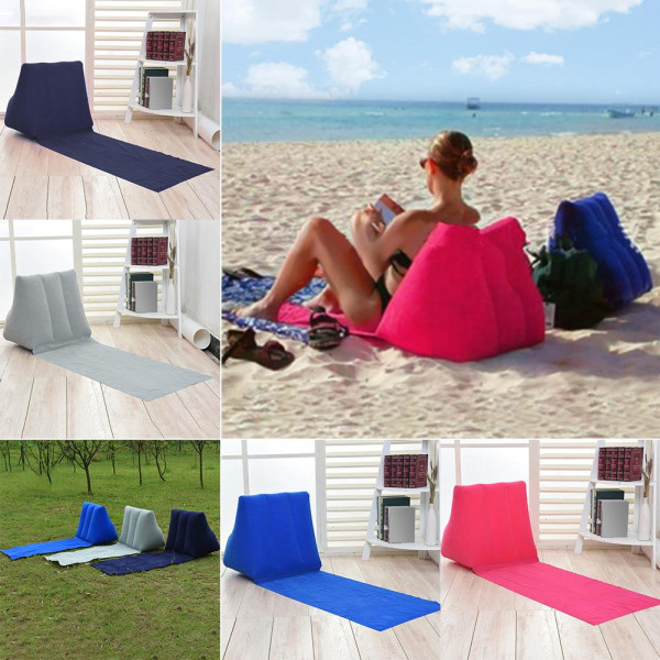 Inflatable pillow for chairs, inflatable cushion for lounger, chair, festival, beach, camping, leisure
