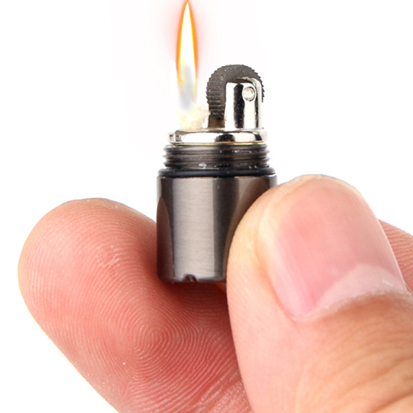 Mini Compact Capsule Kerosene Lighter Key Chain