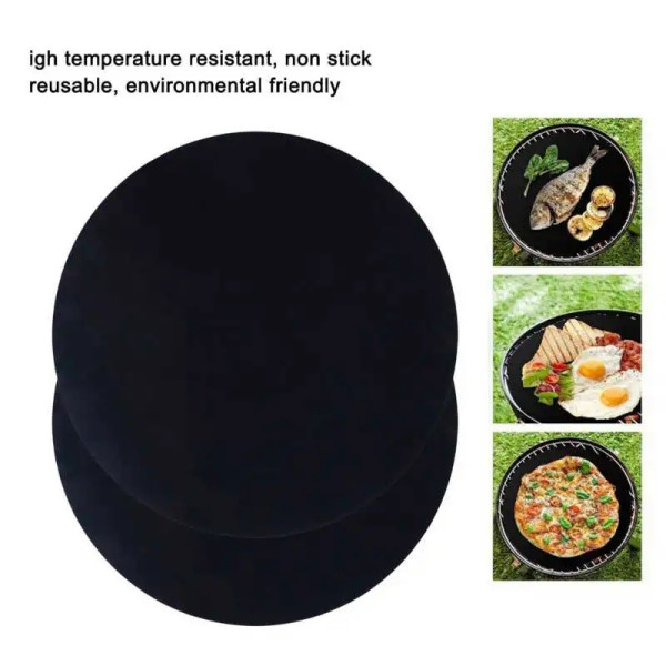 High temperature resistant round grill mat