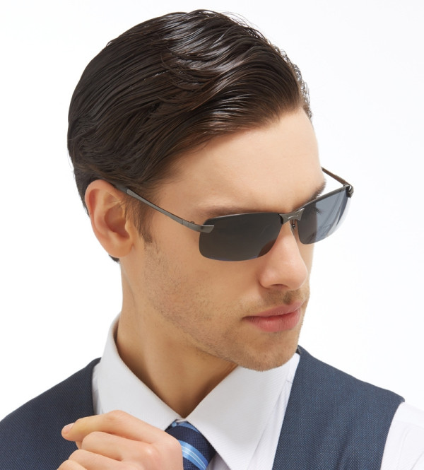 Anti-UV Polarized Rimless Sunglasses