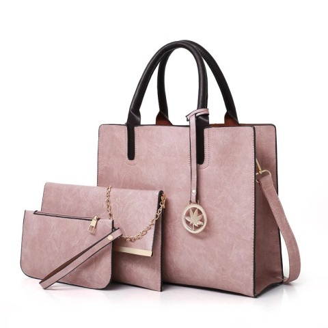 3PCS Women's Leather Bag Set Handbag Messenger Bag Shoulder Bag Wallet