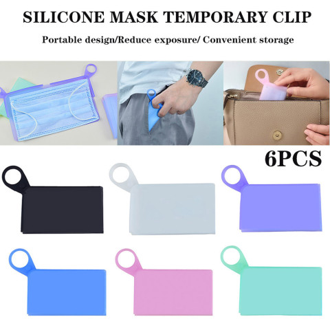  Silica gel Foldable Masks Keeper Portable Cartoon Organizer Container Case