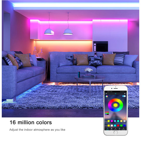 5050 bluetooth light with rgb usb 5V atmosphere decorative light APP+24 key controller dimming color