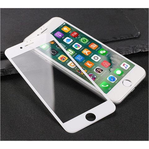 3D Curved Coated Carbon Fiber  Tempered Glass For iPhone