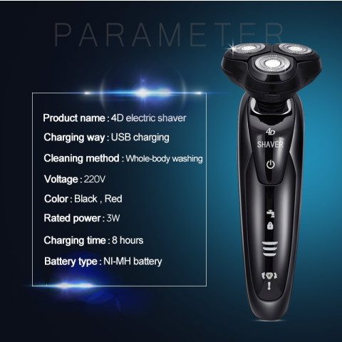 Men's 4D Electric Shaver 4 IN 1 Beard Trimmer