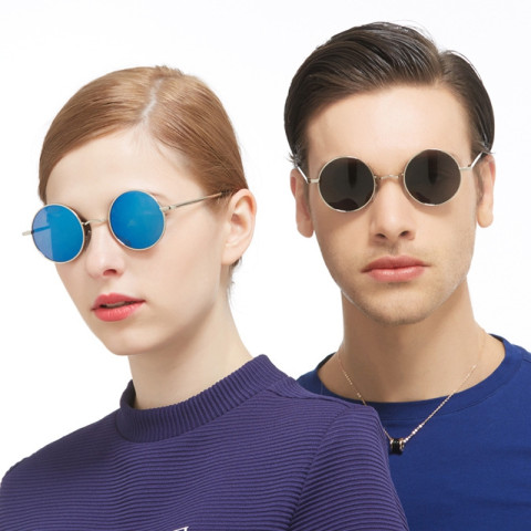 Anti-UV Round Polarized Sunglasses