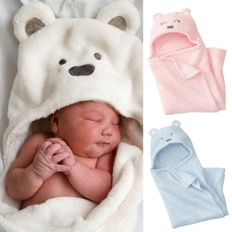 Cartoon Bears Coral Velvet Warm Baby Blanket
