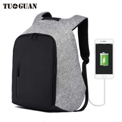 TUGUAN 18" Anti-theft USB Charge Port Waterproof Backpack 