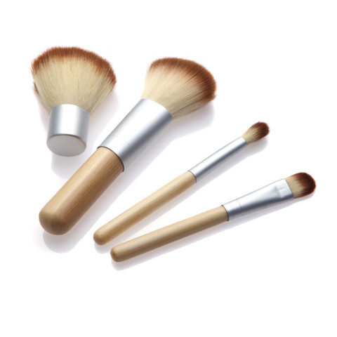 Bamboo makeup brush set 4pcs
