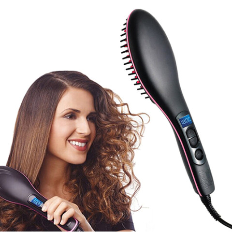 Fast Hair Straightener Brush Comb