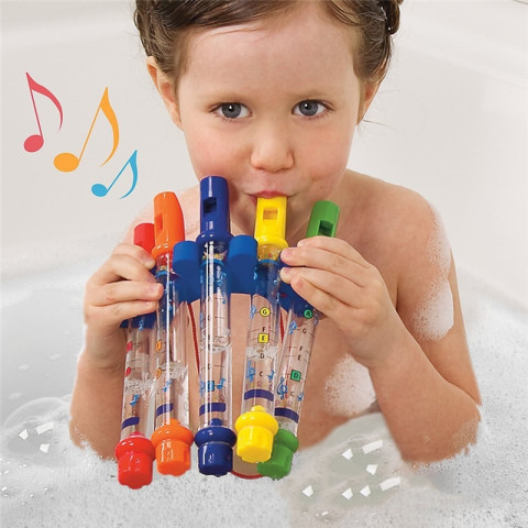 Water Flute Toy Kids Children Colorful Water Flutes Bath Tub Tunes Toys