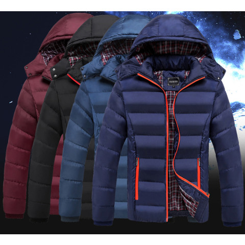Winter Jacket Men Fashion Thermal Hooded   Casual Jacket