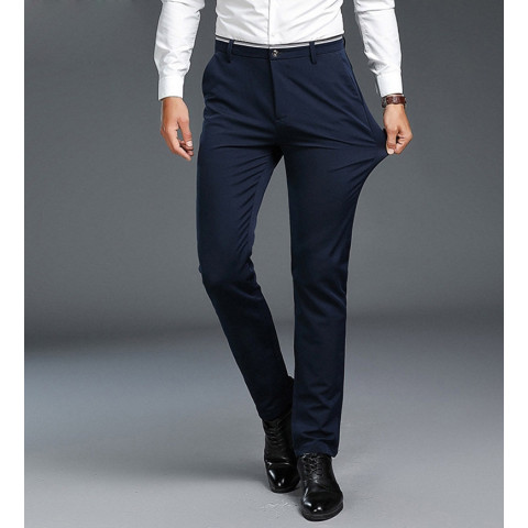 Men's Slim Fit Flat-Front elasticity Pants