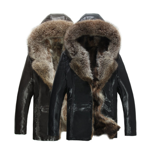 Frosty Winter Fashion men's fur coat