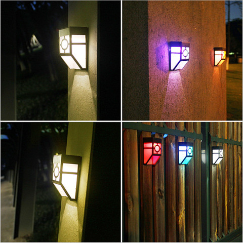 Solar Retro Wall Lamp Solar Panel Lamp Outdoor Rain Proof Lighting Small Wall Lamp Square Lamp Wall Lamp