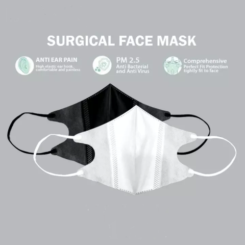 Three-layer three-dimensional breathable mask