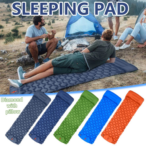 single portable camping picnic sleeping pad portable inflatable   mattress