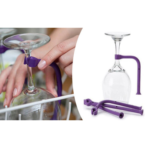4pcs a set Wine glass inverted rack Rubber wine glass holder Wine glass holder Kitchen tools