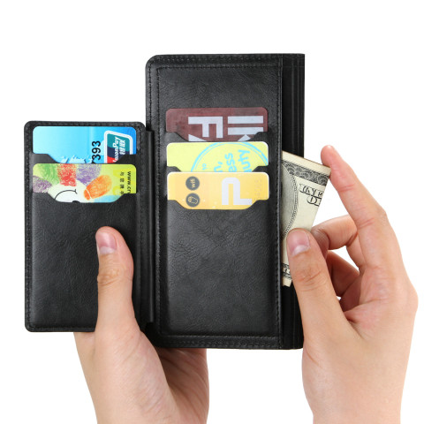 Apple zipper card wallet all inclusive anti fall mobile phone case
