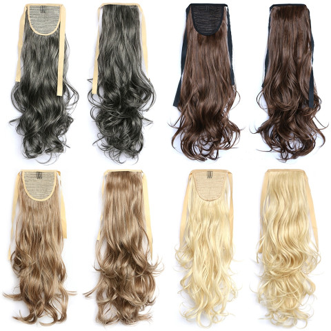 50CM Natural Wavy Curly Long fake hair