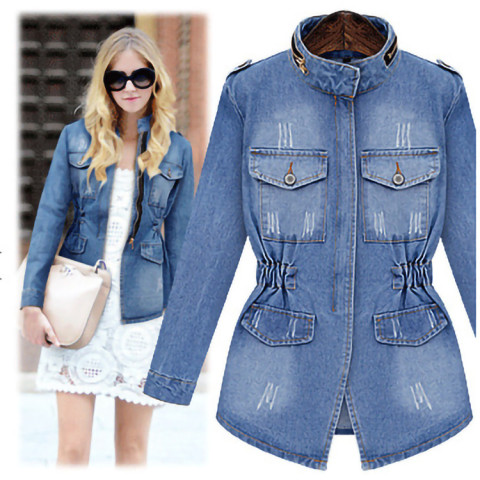 Casual jeans jacket for women