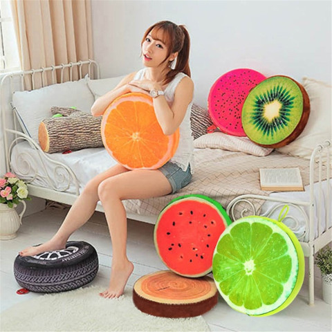 Creative 3D Fruit PP Cotton pillow Office Chair Back Cushions Home Decorative Throw Pillows 