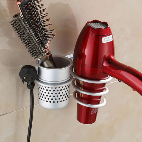 Aluminum Wall Mounted Hair Dryer Holder