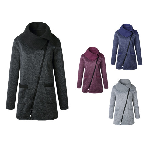 Women Warm Winter Fleece Hooded Parka Coat