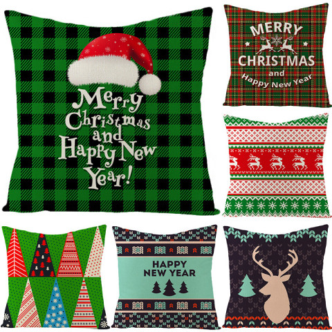 3pcs/Pack Stylish Christmas Printed Pillow Cases
