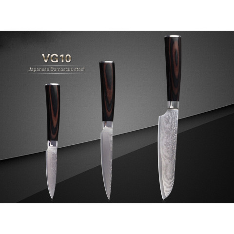 Damascus VG 10 kitchen  knives set