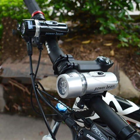 5 LED bicycle front light beam head  flashlight