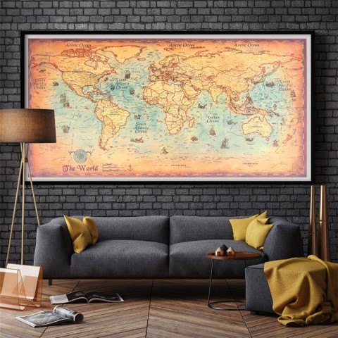 Vintage World Map Wall Sticker