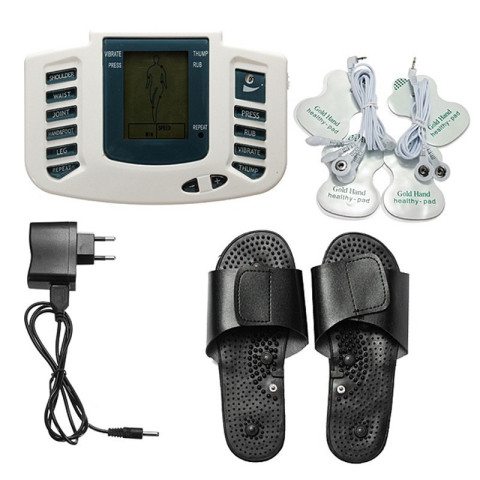 2IN1 Multifunctional Electronic LCD Body Massage Therapy Machine with Foot Slipper Massager