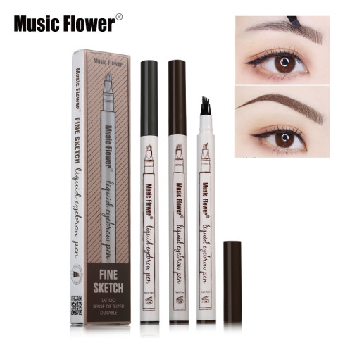 Music Flower Brand Makeup Fine Sketch Liquid Eyebrow Pen