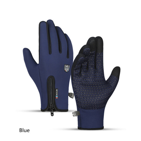 Touch screen zipper ski plus velvet gloves