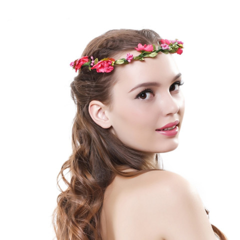  Peach blossom Garland Hairband