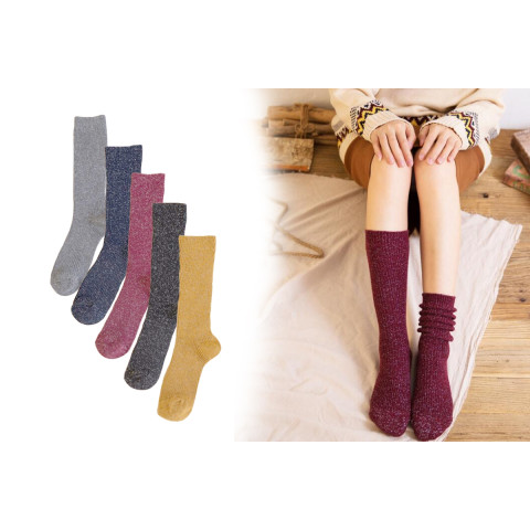 Women Glitter Loose Socks