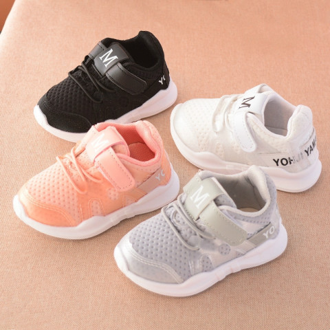 Net breathable pink leisure sports running shoes
