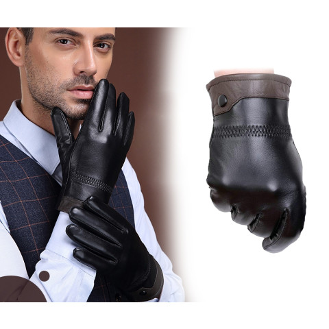 Men's Genuine leather sheepskin gloves