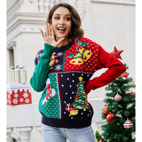Snowflake Christmas pullover Christmas tree sweater