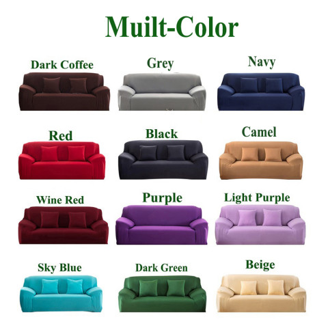 Elasticity Stretch Couch Cover pure Solid Color Sofa Covers