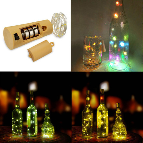 Bottle stopper string lights