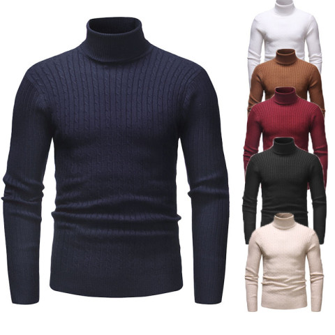 Men's Winter Warm Slim Striped Sweater